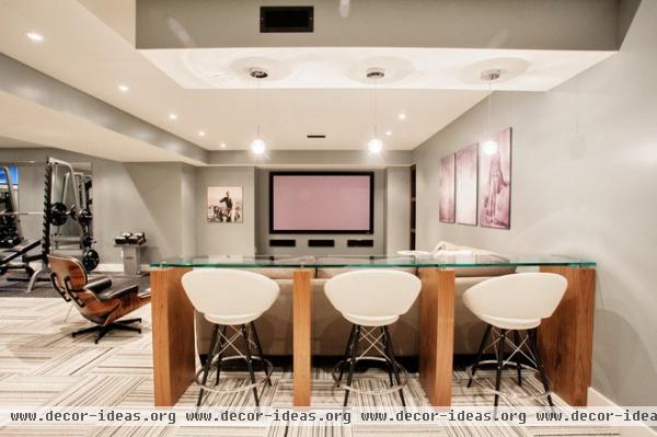 contemporary basement by Madison Taylor