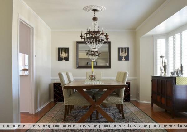 traditional dining room by Sarah Greenman