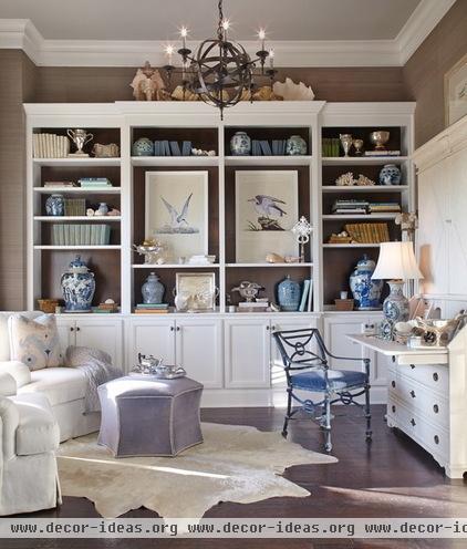 beach style home office by CDA Interior Design