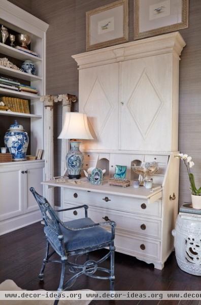 beach style home office by CDA Interior Design