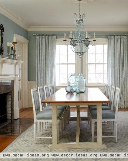 beach style dining room by Jules Duffy Designs