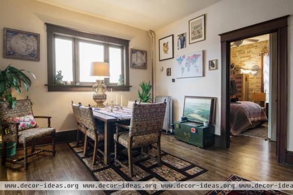 eclectic dining room by Lucy Call