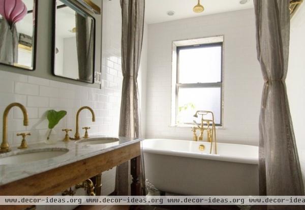 eclectic bathroom by indigo & ochre design