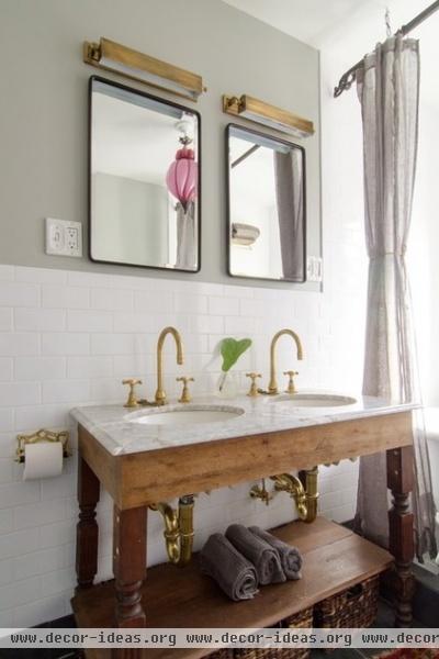 eclectic bathroom by indigo & ochre design