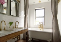 Room of the Day: Brass Warms a Brownstone Bathroom