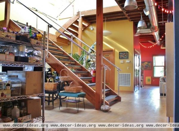 eclectic staircase by Kimberley Bryan