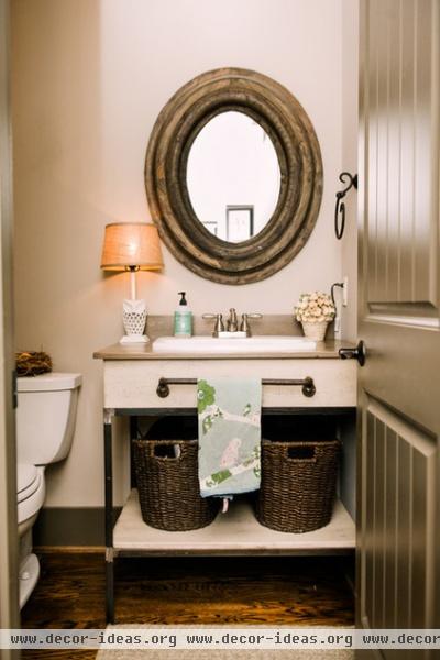 traditional powder room by Two Ellie