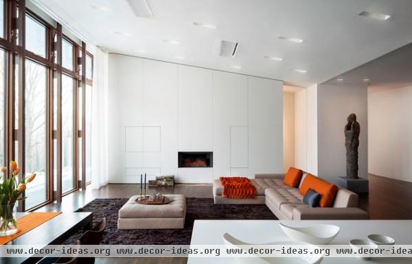 modern living room by William Reue Architecture