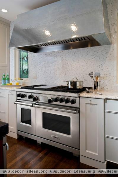 transitional kitchen by Drury Design