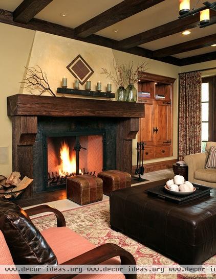 rustic family room by Gary J Ahern, AIA - Focal Point Design