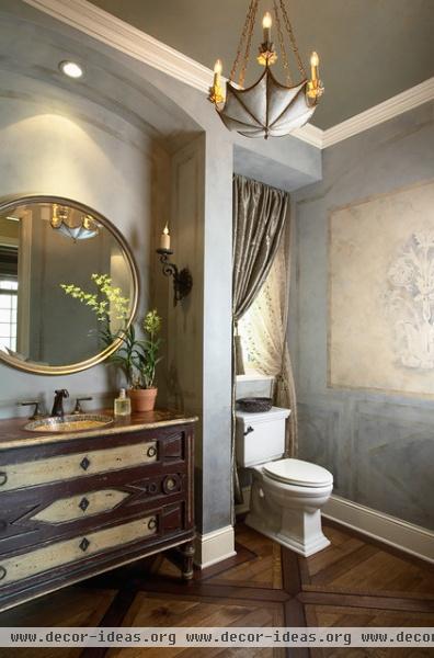 traditional powder room by Twist Interior Design