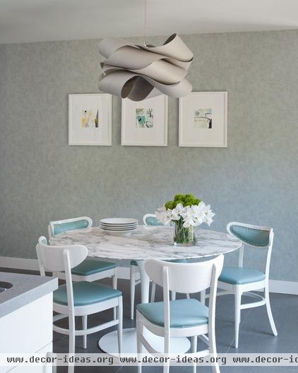 transitional dining room by Shirley Parks Design