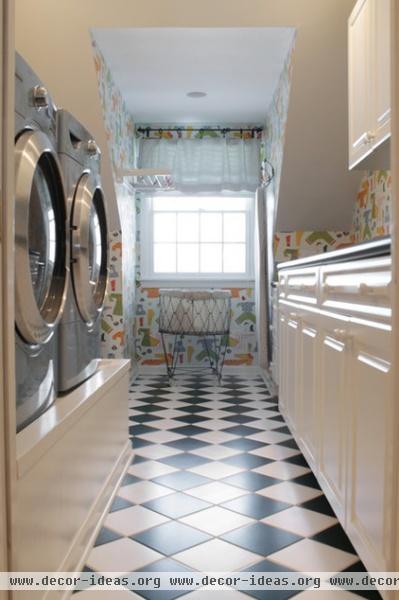 traditional laundry room by Esther Hershcovich