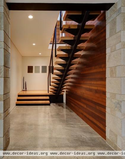 contemporary staircase by Bruns Architecture