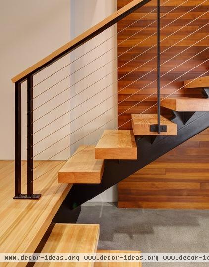 contemporary staircase by Bruns Architecture