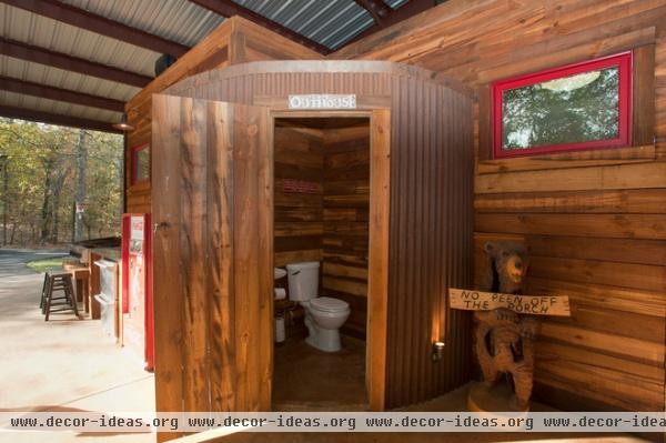 rustic powder room by Wright-Built