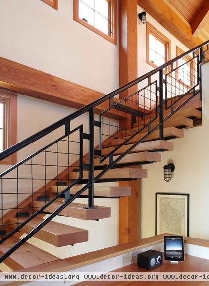 farmhouse staircase by Northworks Architects and Planners