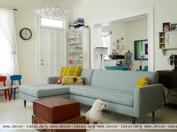 eclectic living room by Renewal Design-Build