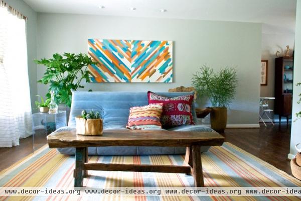 eclectic living room by Hilary Walker