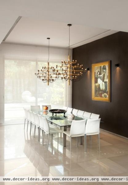 contemporary dining room by Elad Gonen