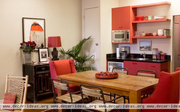 eclectic dining room by Charmean Neithart Interiors, LLC.