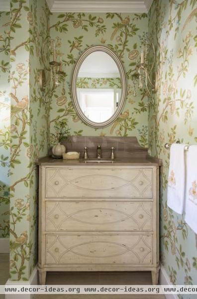 traditional powder room by Shannon Ggem ASID