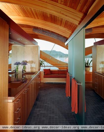 modern bathroom by ROBERT HARVEY OSHATZ, ARCHITECT