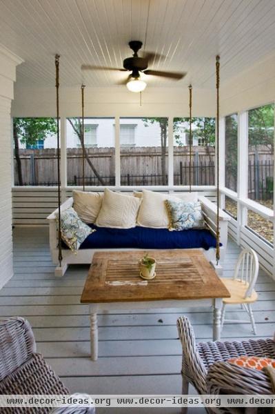 farmhouse porch by Moontower Design Build