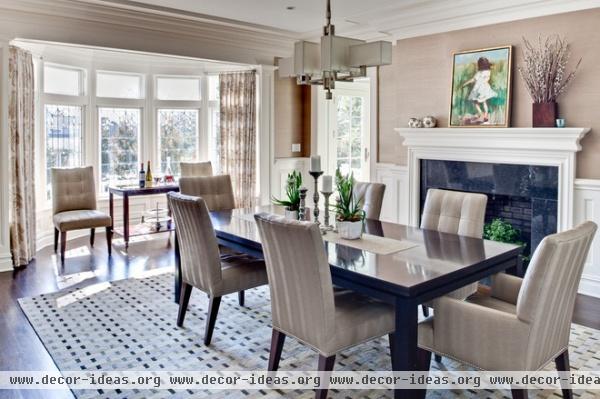 contemporary dining room by Karen Houghton Interiors