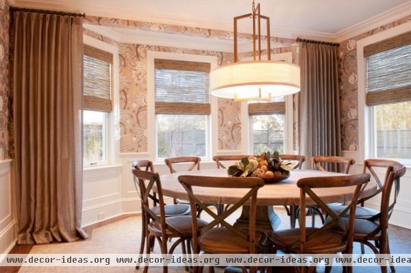 transitional dining room by Dietz & Associates Inc.