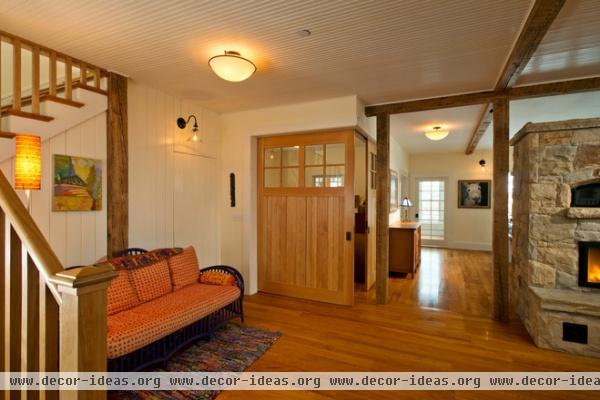 farmhouse family room by Phinney Design Group