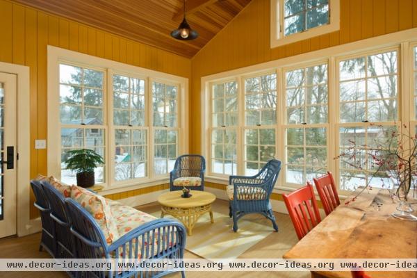 farmhouse porch by Phinney Design Group