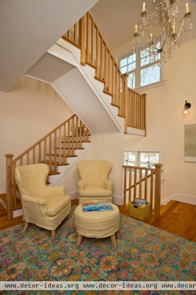 farmhouse staircase by Phinney Design Group