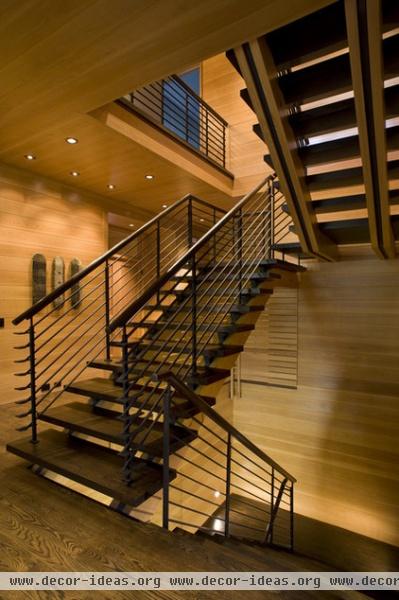 transitional staircase by Carlton Architecture