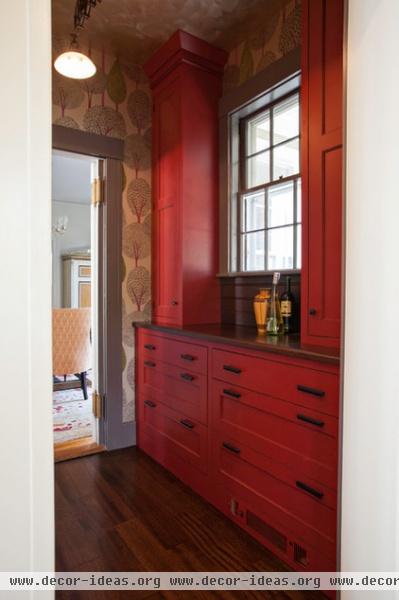 transitional hall by Pennville Custom Cabinetry