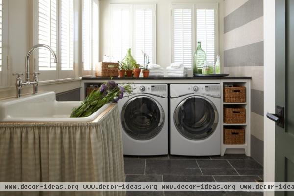 traditional laundry room by ANN SACKS