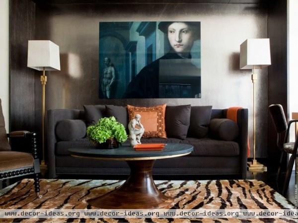 eclectic living room by David Scott Interiors