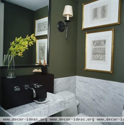 contemporary powder room by Handman Associates