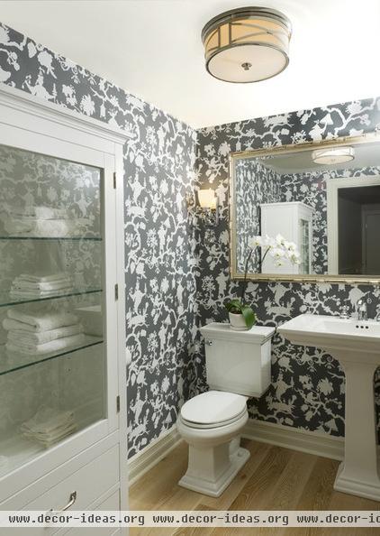 traditional powder room by Enviable Designs Inc.