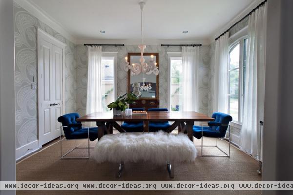 contemporary dining room by Sally Wheat Interiors