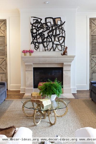 contemporary family room by Sally Wheat Interiors