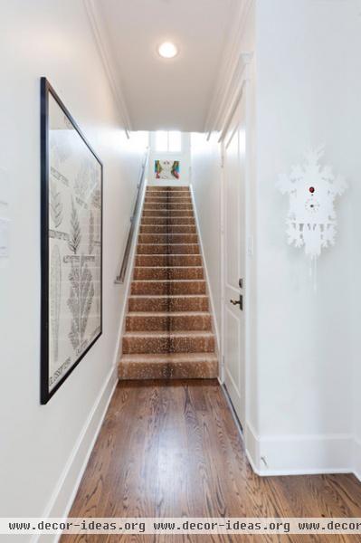 contemporary staircase by Sally Wheat Interiors