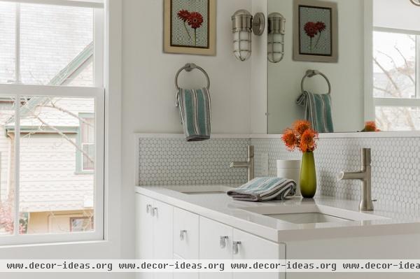 eclectic bathroom by Terrat Elms Interior Design