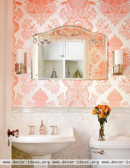 eclectic powder room by Alan Design Studio