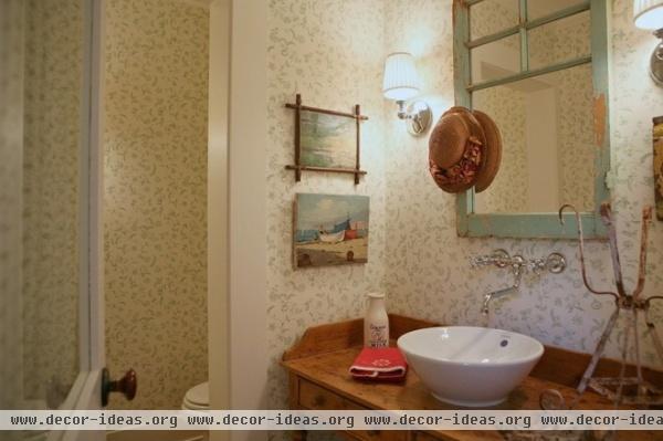 farmhouse powder room by Alison Kandler Interior Design