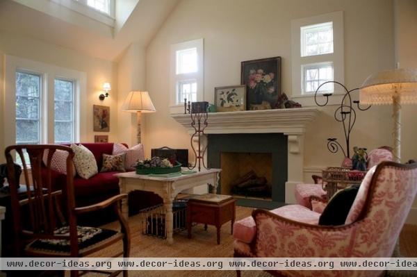 farmhouse living room by Alison Kandler Interior Design