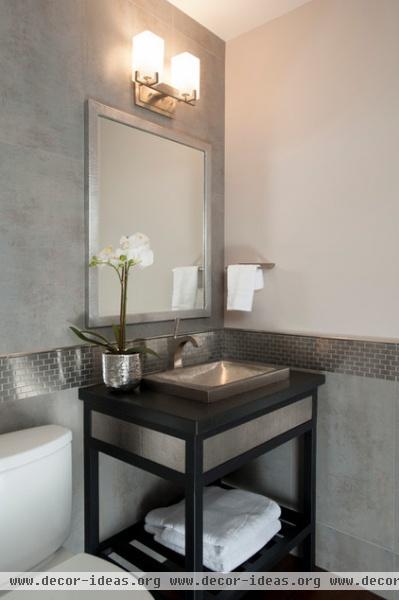 traditional powder room by Timeline Design