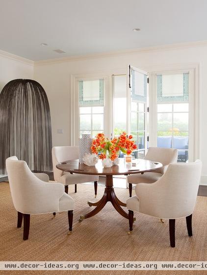 transitional dining room by ALICE BLACK INTERIORS