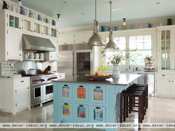 transitional kitchen by ALICE BLACK INTERIORS