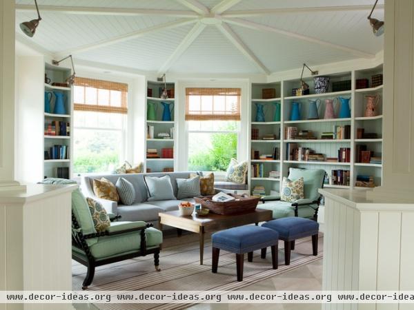 transitional family room by ALICE BLACK INTERIORS